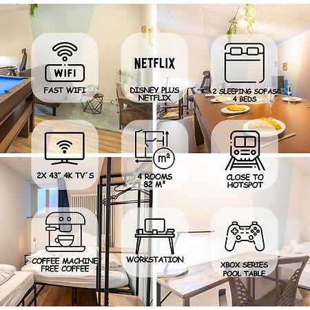 Appartamento Pool Table Heaven, Workstation, 4K Tv, Netflix Lipsia Esterno foto